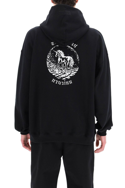 Shop Vetements Double Unicorn Hoodie In Black (black)