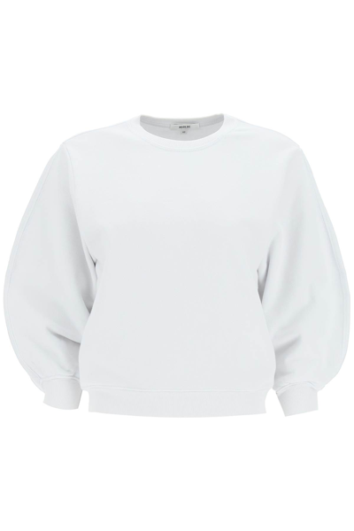 Shop Agolde Thora Sweatshirt In Paper Mache (white)