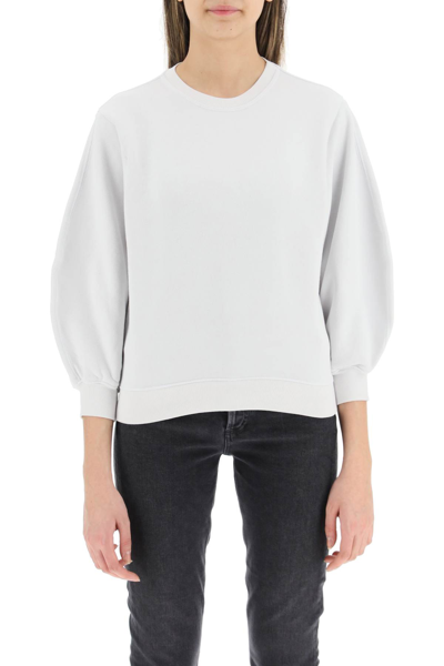 Shop Agolde Thora Sweatshirt In Paper Mache (white)
