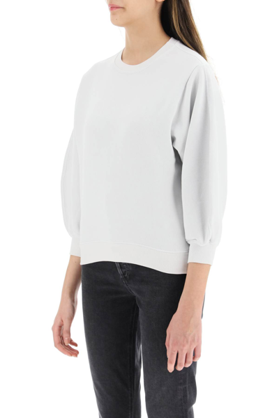 Shop Agolde Thora Sweatshirt In Paper Mache (white)
