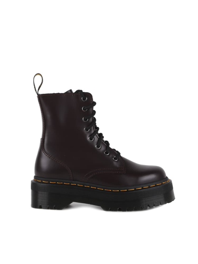 Dr. Martens Jadon Smooth Leather Platform Boots In Bordeaux | ModeSens