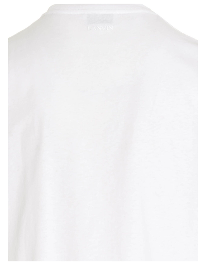 Shop Lanvin Logo Embroidery T-shirt In White