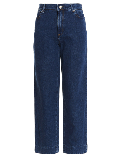 Shop Apc New Operator Jeans In Blue