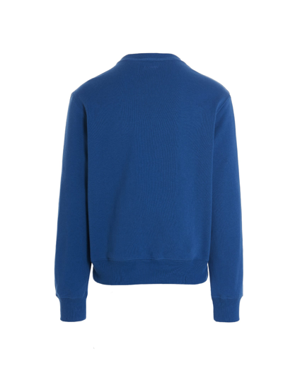 Shop Lanvin Logo Embroidery Sweatshirt In Light Blue