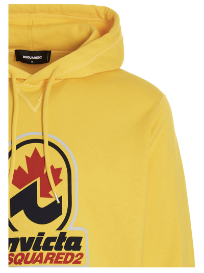 Shop Dsquared2 X Invicta Hoodie In Yellow
