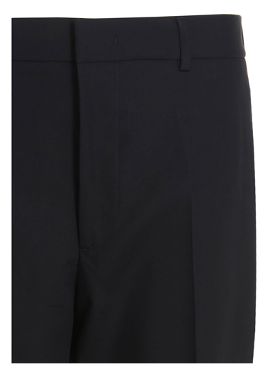 Shop Jil Sander Cotton Trousers In Blue