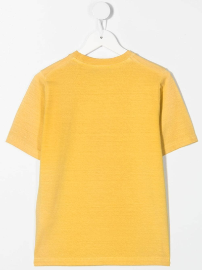 Shop Dsquared2 Kids Yellow One Life One Planet  T-shirt In Giallo