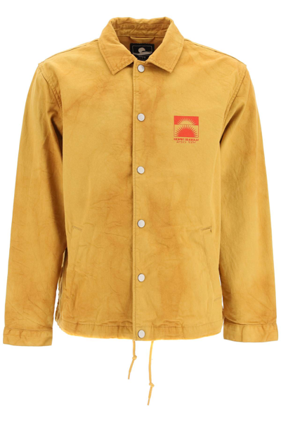 Shop Edwin Kobe Coach Jacket In Golden Harvest (brown)