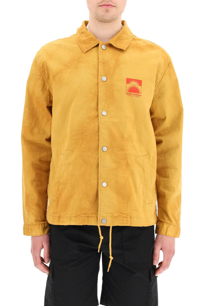 Shop Edwin Kobe Coach Jacket In Golden Harvest (brown)