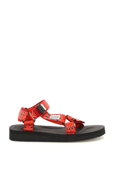 Shop Suicoke Depa-cab-pt02 Sandals In Red (red)