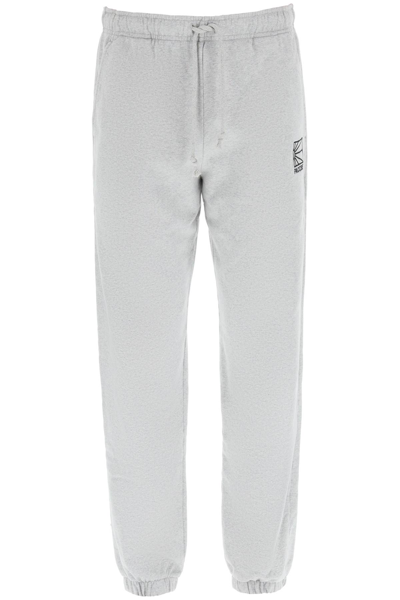 Shop Paccbet Sweatpants With Rassvet Logo Embroidery In Grey 4 (grey)