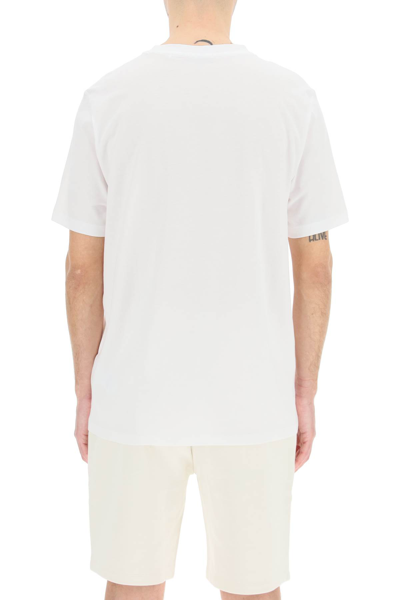 Shop Hugo Boss Logo Box Print T-shirt In White (white)