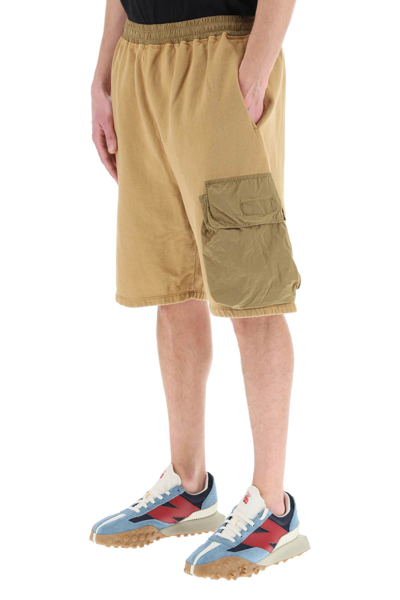 Shop Aries Hybrid Sweatshorts In Brown (brown)