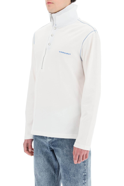 Shop Y/project Long Sleeve Polo Shirt In White (white)