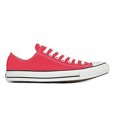 Shop Converse All Star Ox Low Trainers In Red Canvas