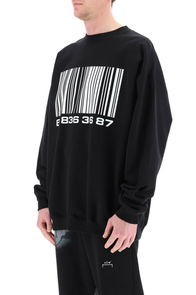 Shop Vtmnts Big Barcode Sweatshirt In Black (black)