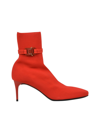 Shop Alyx Women's  Red Fabric Ankle Boots