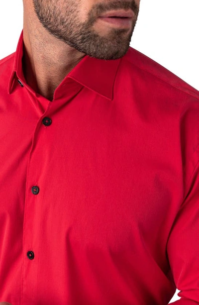 Shop Maceoo Fibonacci Joyce Red Regular Fit Solid Button-up Shirt