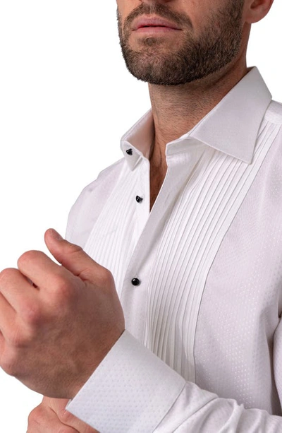 Shop Maceoo Fibonacci Classic Dot Regular Fit Button-up Shirt In White