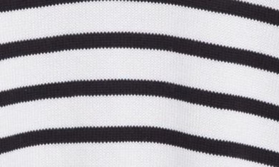 Shop Valentino Stripe Cotton & Cashmere Sweater In Avorio/navy
