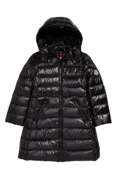 Shop Moncler Kids' Moka Quilted Down Coat In Black