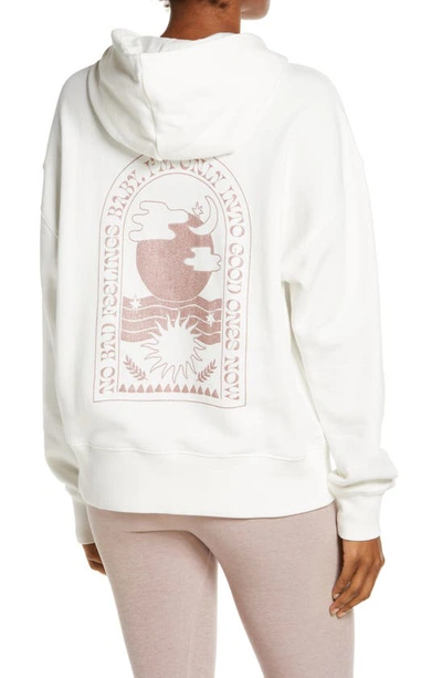 Shop Spiritual Gangster No Bad Feelings Oversize Hoodie In Stone