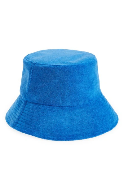 Lack Of Color Wave Terry Bucket Hat In Cobalt