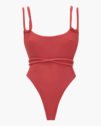 Shop Andrea Iyamah Women's Lima One-piece Swimsuit In Red