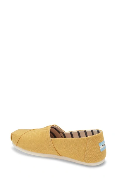 Shop Toms Alpargata Slip-on In Yellow Canvas