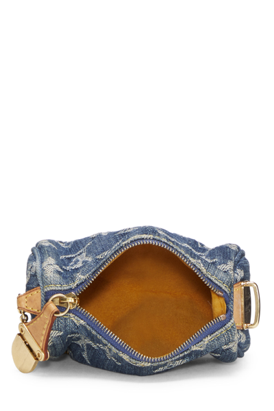 Speedy handbag Louis Vuitton Blue in Denim - Jeans - 30342114