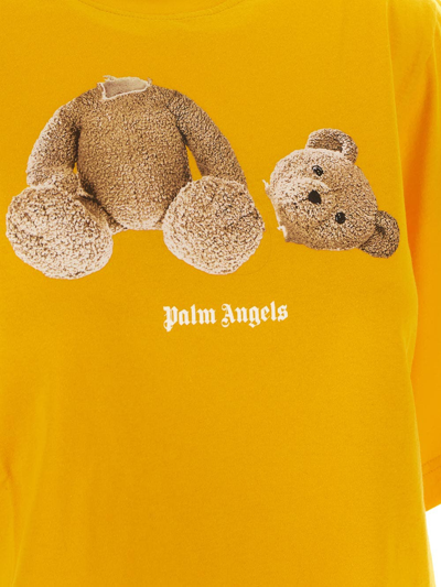 Shop Palm Angels Bear T-shirt In Yellow