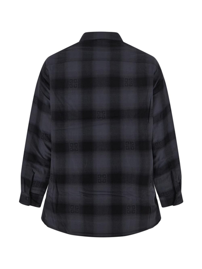 Shop Givenchy Wool Shirt 4g In Grey