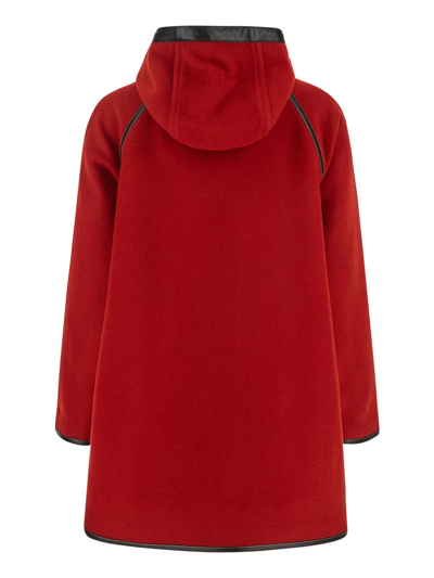 Shop Burberry Brightred Coat In Red
