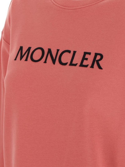 Shop Moncler Logo Sweatshirt In Pink