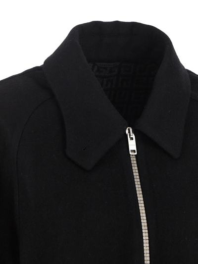 Shop Givenchy Black Zip Coat