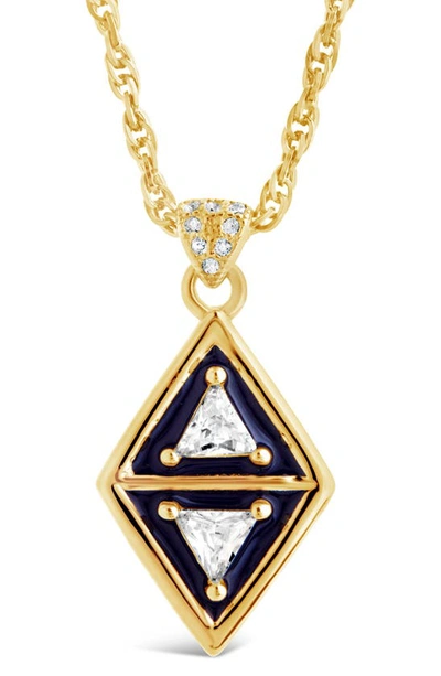 Shop Sterling Forever Nerezza Cz Point Pendant Necklace In Gold
