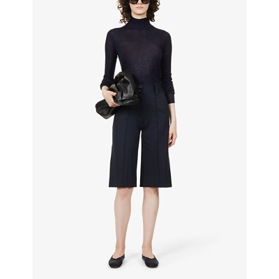 Joseph Womens Navy Cashair Turtleneck Cashmere-knit Jumper Xs In Navy