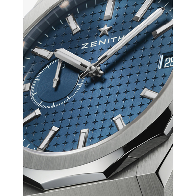 Shop Zenith Men's Blue 03.9300.3620/51.i001 Defy Skyline Stainless-steel Automatic Watch