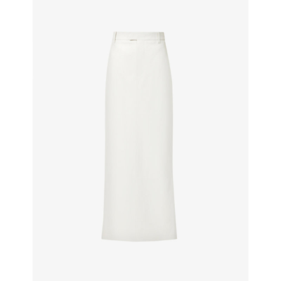 White leather shop maxi skirt