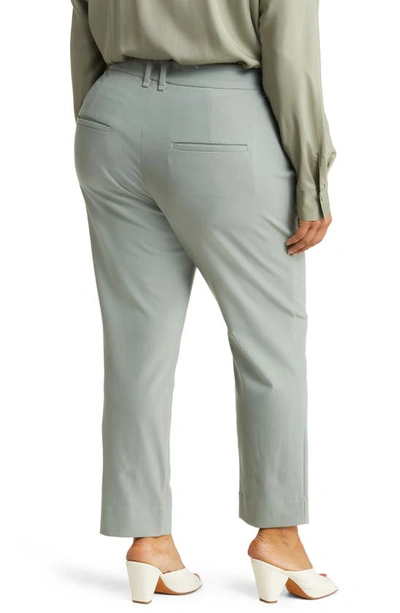 Vince High Waist Cigarette Pants In Light Slate