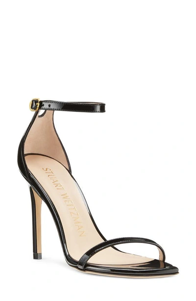 Shop Stuart Weitzman Nudistcurve Ankle Strap Sandal In Black