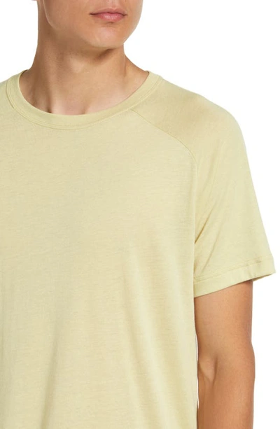 Shop Alo Yoga The Triumph Crewneck T-shirt In Dusty Yellow