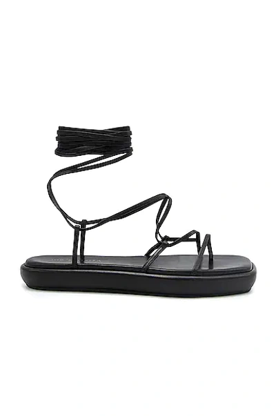 Shop Ilio Smeraldo X Geraldine Boublil Strappy Flat Sandal In Black