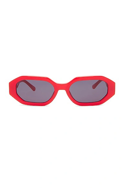 Shop Attico Irene Sunglasses In Red & Navy
