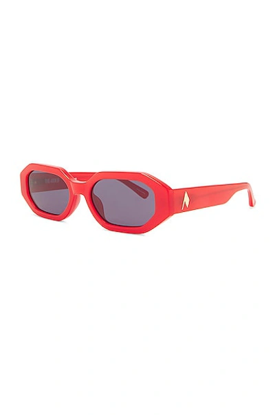 Shop Attico Irene Sunglasses In Red & Navy