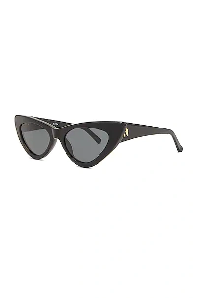 Shop Attico Dora Sunglasses In Black & Grey