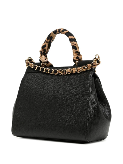Dolce & Gabbana Mini Sicily Top-handle Bag In Black