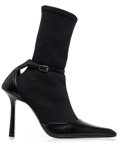 Shop Alexander Wang Sock-style Ankle Pumps In Black