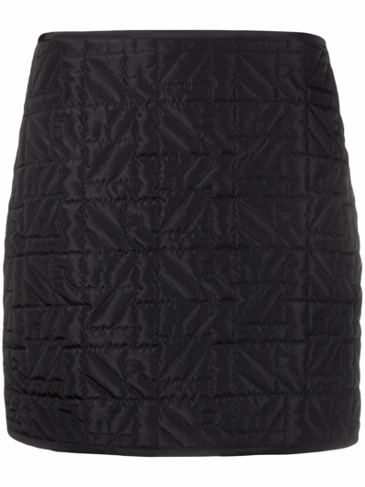 Shop Nina Ricci Monogram-quilted Mini Skirt In Black