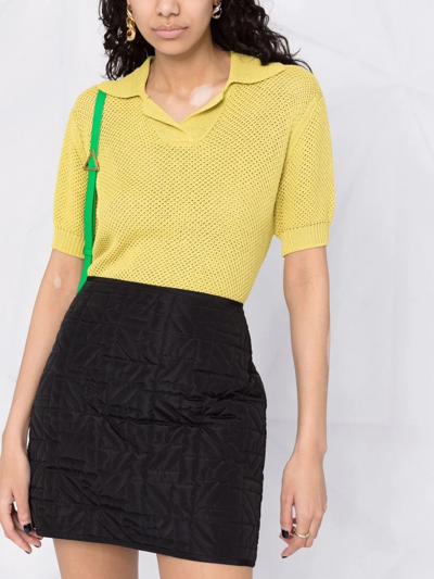 Shop Nina Ricci Monogram-quilted Mini Skirt In Black